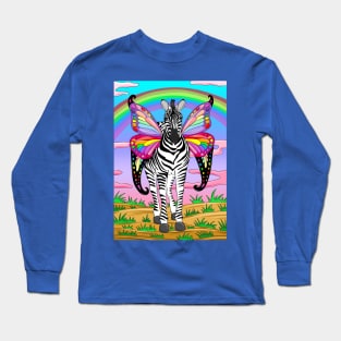 Zebra with Wings Long Sleeve T-Shirt